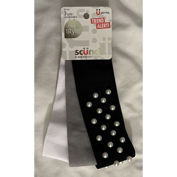 Scunci Real Style 3 Piece Headwraps Elastic Headband Set NWT - Picture 1 of 2
